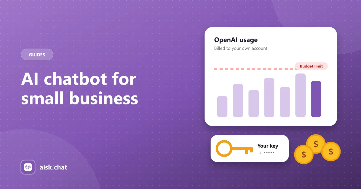 A free AI chatbot for a small business website